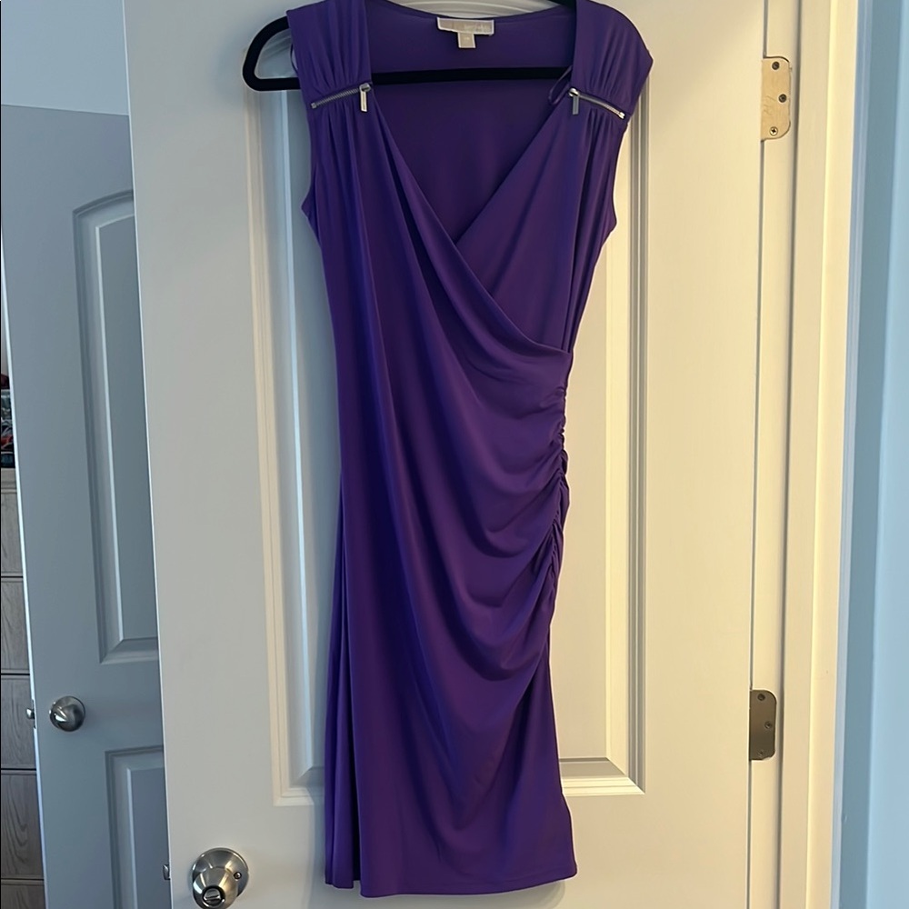 Elegant Purple Sleeveless Dress